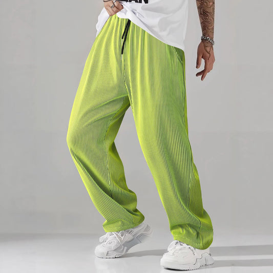 Gradient Striped Casual Trousers for Men