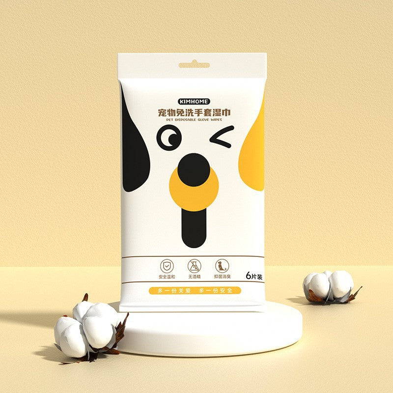Disposable Pet Cleaning Gloves Wipes