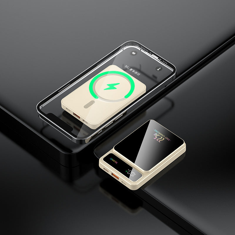 Tik Cross-Border Magsafe Magnetic Wireless Fast Charging Power Bank 10000 Mah Ultra-Thin Mobile Power Supply Wholesale