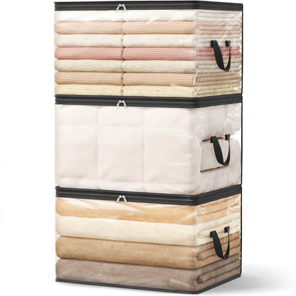 Transparent Double Zipper Storage Bags