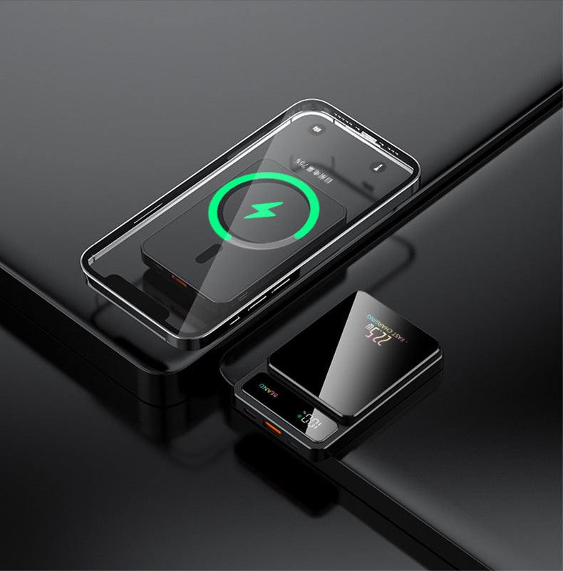 Tik Cross-Border Magsafe Magnetic Wireless Fast Charging Power Bank 10000 Mah Ultra-Thin Mobile Power Supply Wholesale