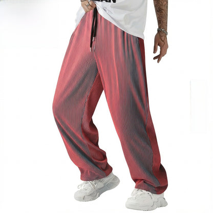 Gradient Striped Casual Trousers for Men