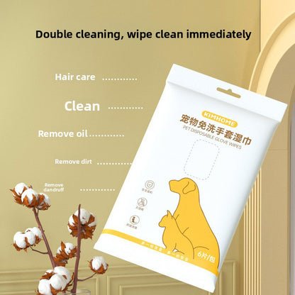 Disposable Pet Cleaning Gloves Wipes
