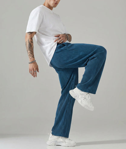 Gradient Striped Casual Trousers for Men