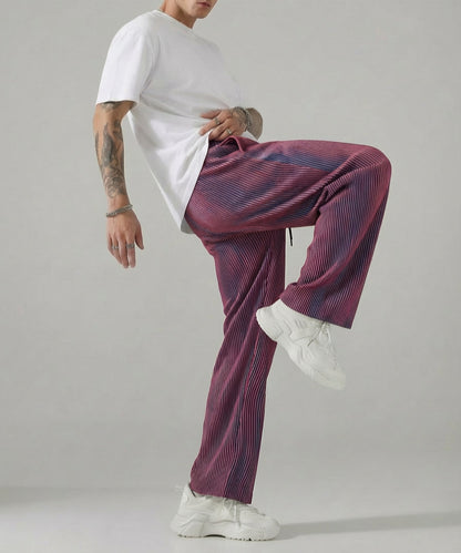 Gradient Striped Casual Trousers for Men