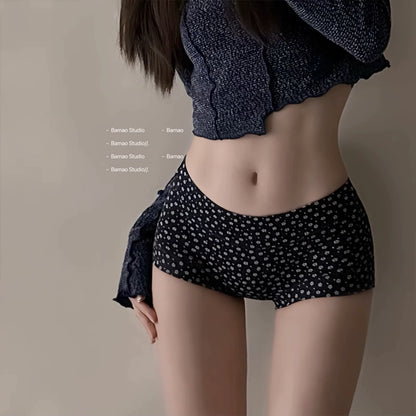Womens Floral Cotton Boxer Briefs