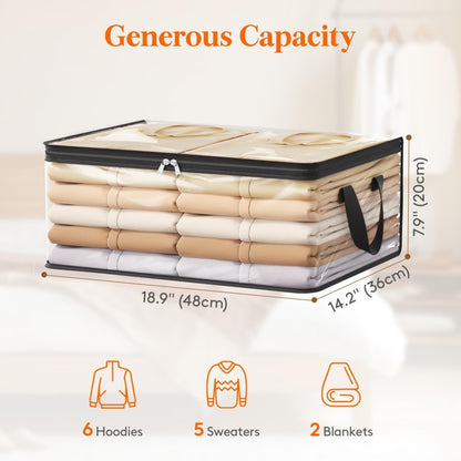 Transparent Double Zipper Storage Bags