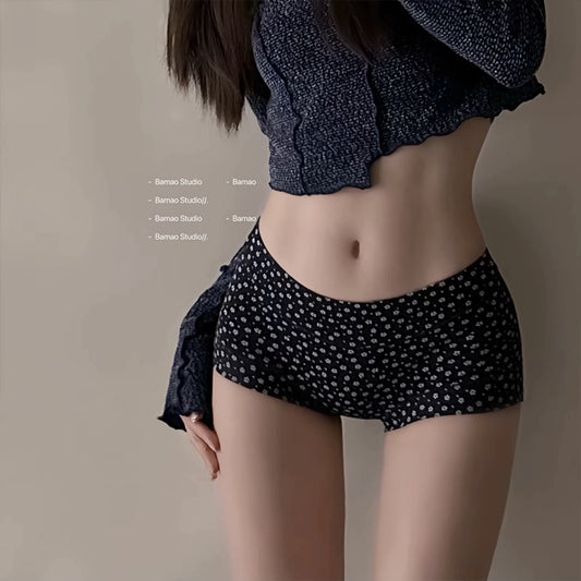 Womens Floral Cotton Boxer Briefs