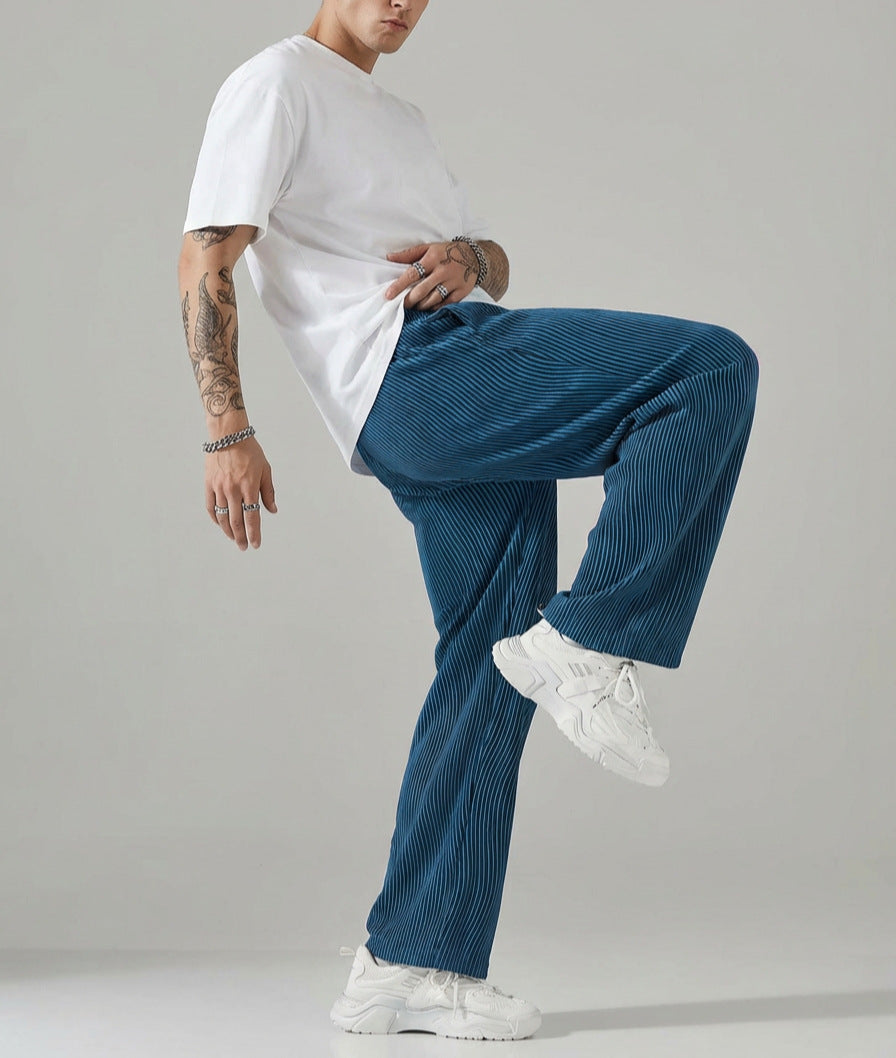 Gradient Striped Casual Trousers for Men