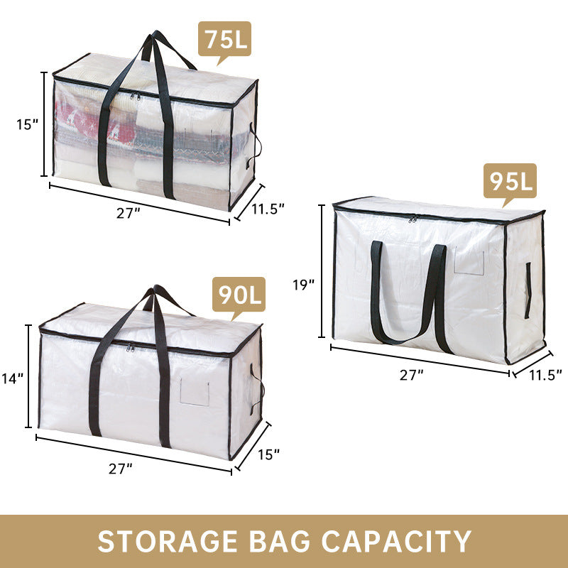 Transparent Storage Bags with Waterproof Protection