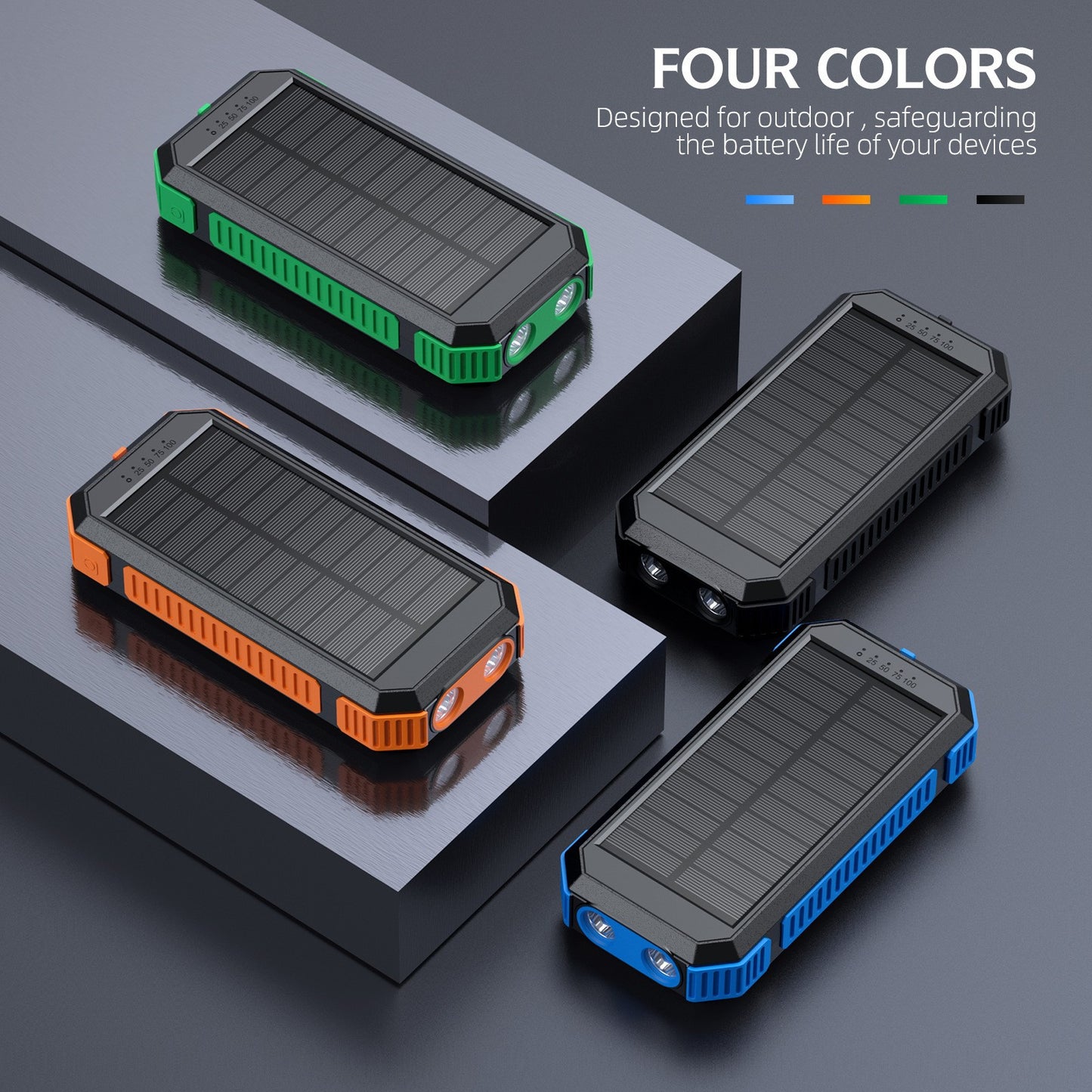 Magnetic 22.5W Solar Power Bank 20000Ma Solar Magnetic Wireless Charging Mobile Power