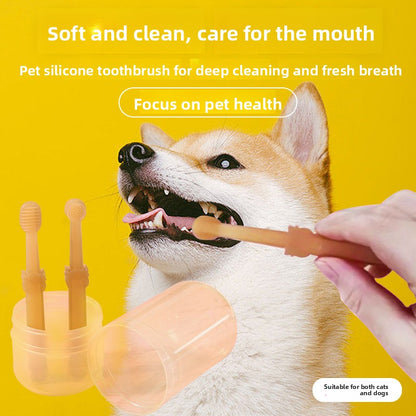 Silicone Pet Toothbrush Cleaning Set