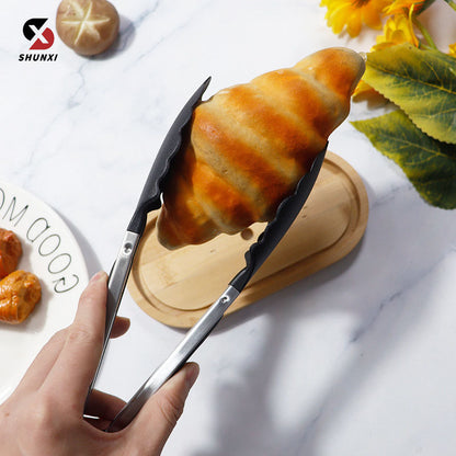 Silicone Wooden Handle Kitchen Utensil Set