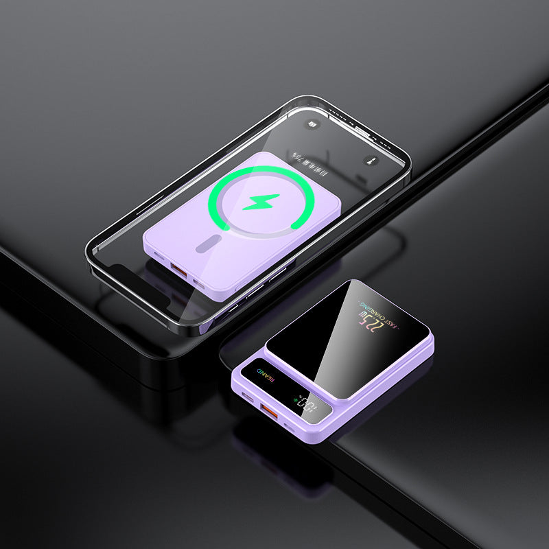 Tik Cross-Border Magsafe Magnetic Wireless Fast Charging Power Bank 10000 Mah Ultra-Thin Mobile Power Supply Wholesale