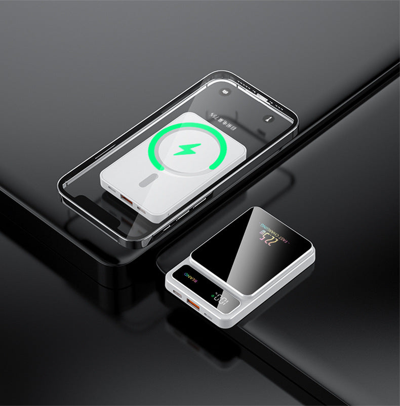 Tik Cross-Border Magsafe Magnetic Wireless Fast Charging Power Bank 10000 Mah Ultra-Thin Mobile Power Supply Wholesale
