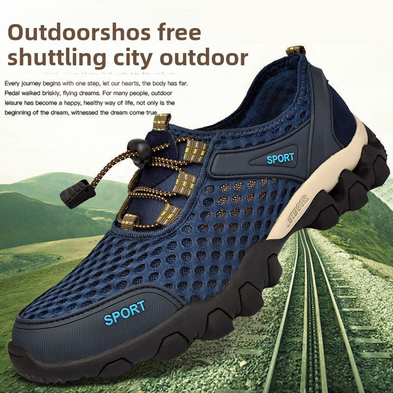 Men's Summer Lightweight Breathable Mesh Hiking Wading Shoes