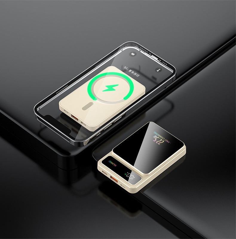 Tik Cross-Border Magsafe Magnetic Wireless Fast Charging Power Bank 10000 Mah Ultra-Thin Mobile Power Supply Wholesale