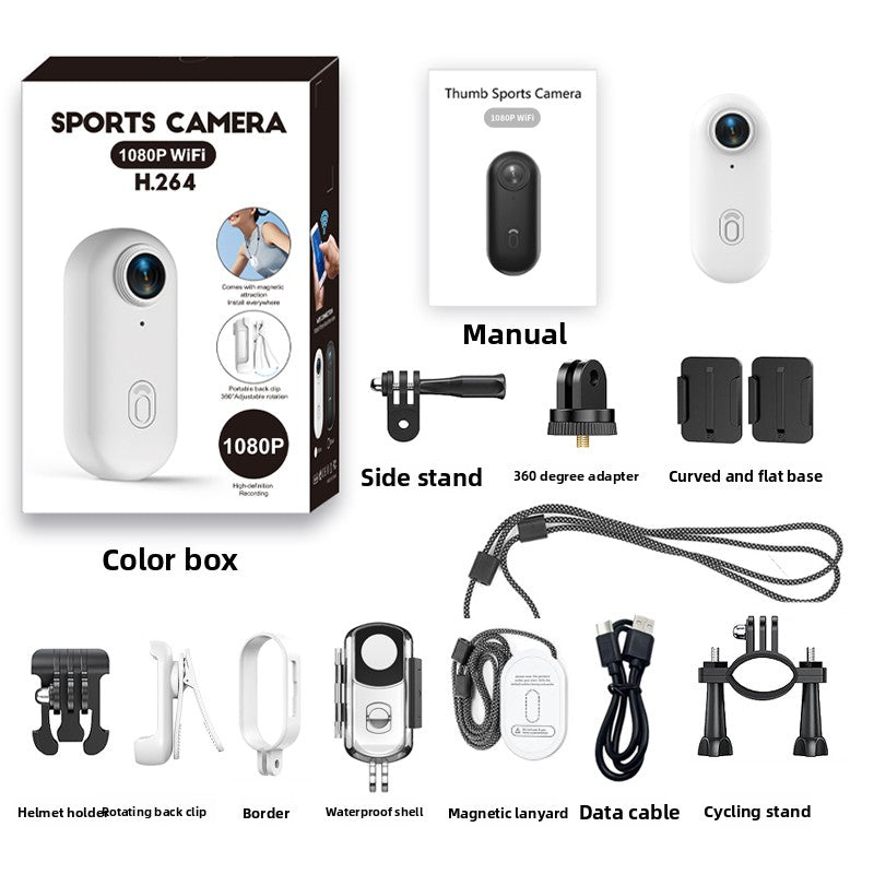 4K Thumb Action Camera with Wi-Fi and Magnetic Mount